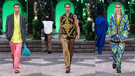 pantalone pelle uomo versace 50|Collezione Uomo Primavera Estate 2023 .